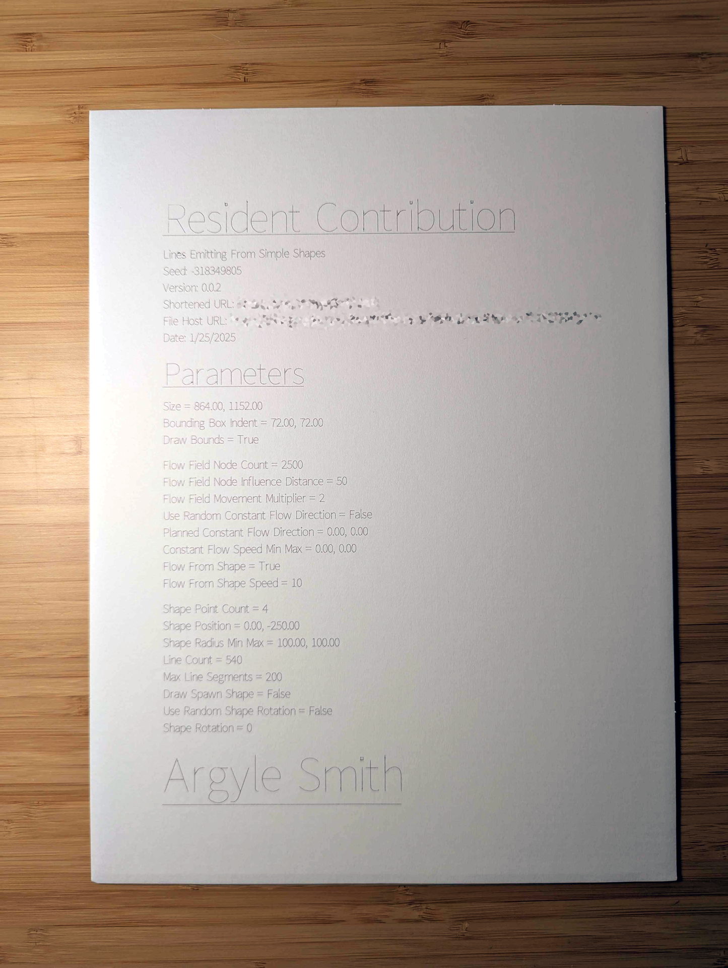 'Resident Contribution' 9x12"